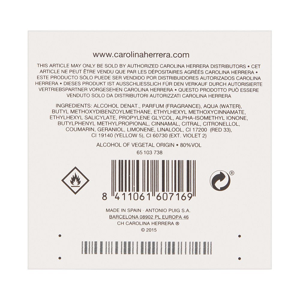CH Women fragrance showcasing floral heart and warm base notes for lasting appeal