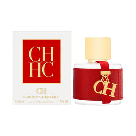 Carolina Herrera CH Women bottle highlighting top notes for a fresh opening