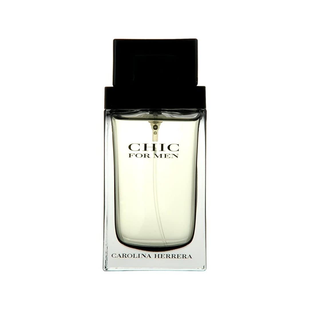 Carolina Herrera Chic for Men EDT spray close-up, ideal for confident daytime wear.