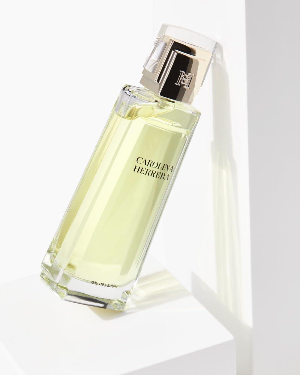 Carolina Herrera Eau de Parfum cap and nozzle detail highlights luxury finish.