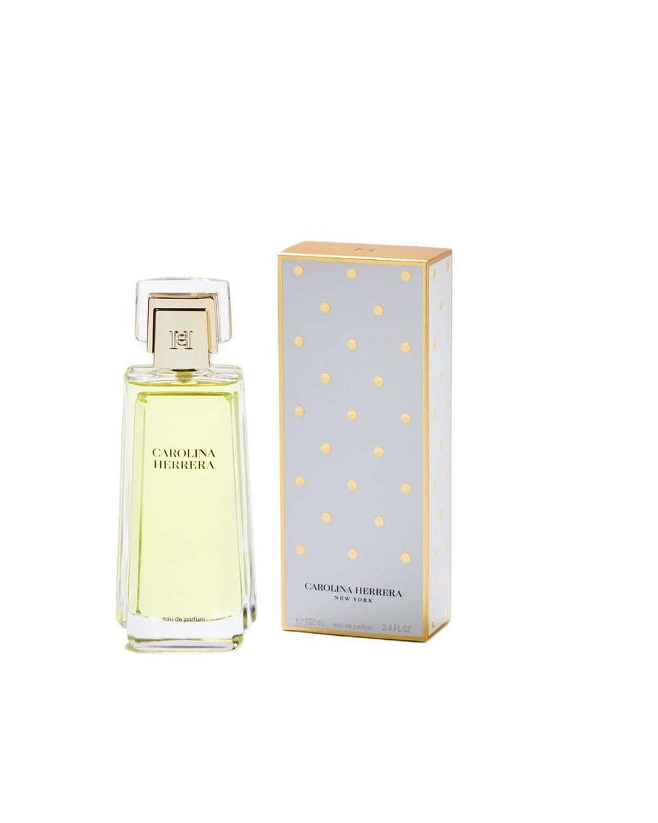 Carolina Herrera for Women bottle front view highlighting elegant design and fragrance presence.