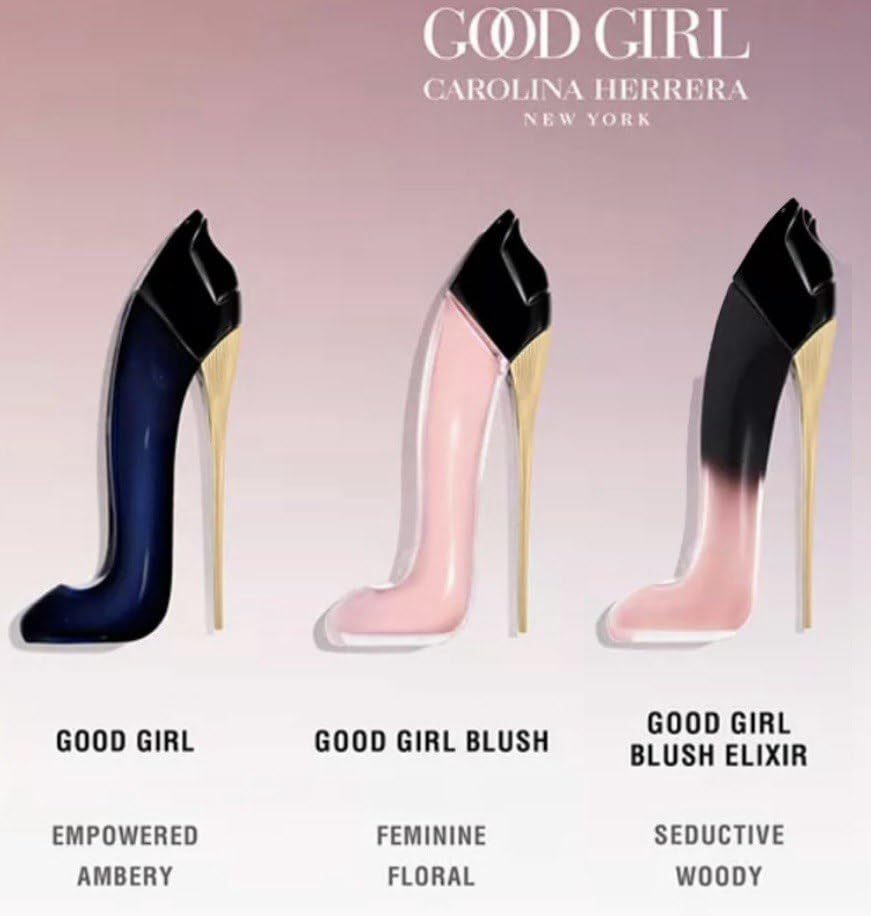 Carolina Herrera Good Girl Blush Elixir mini EDP bottle close-up with creamy vanilla hints.