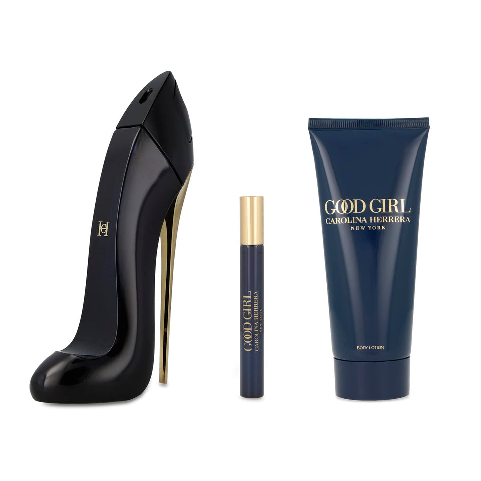 Carolina Herrera Good Girl EDP bottle with iconic stiletto shape for lasting fragrance