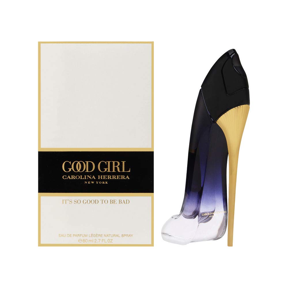 Carolina Herrera Good Girl Legère bottle pour showcases a refined, long-lasting floral-oriental scent.