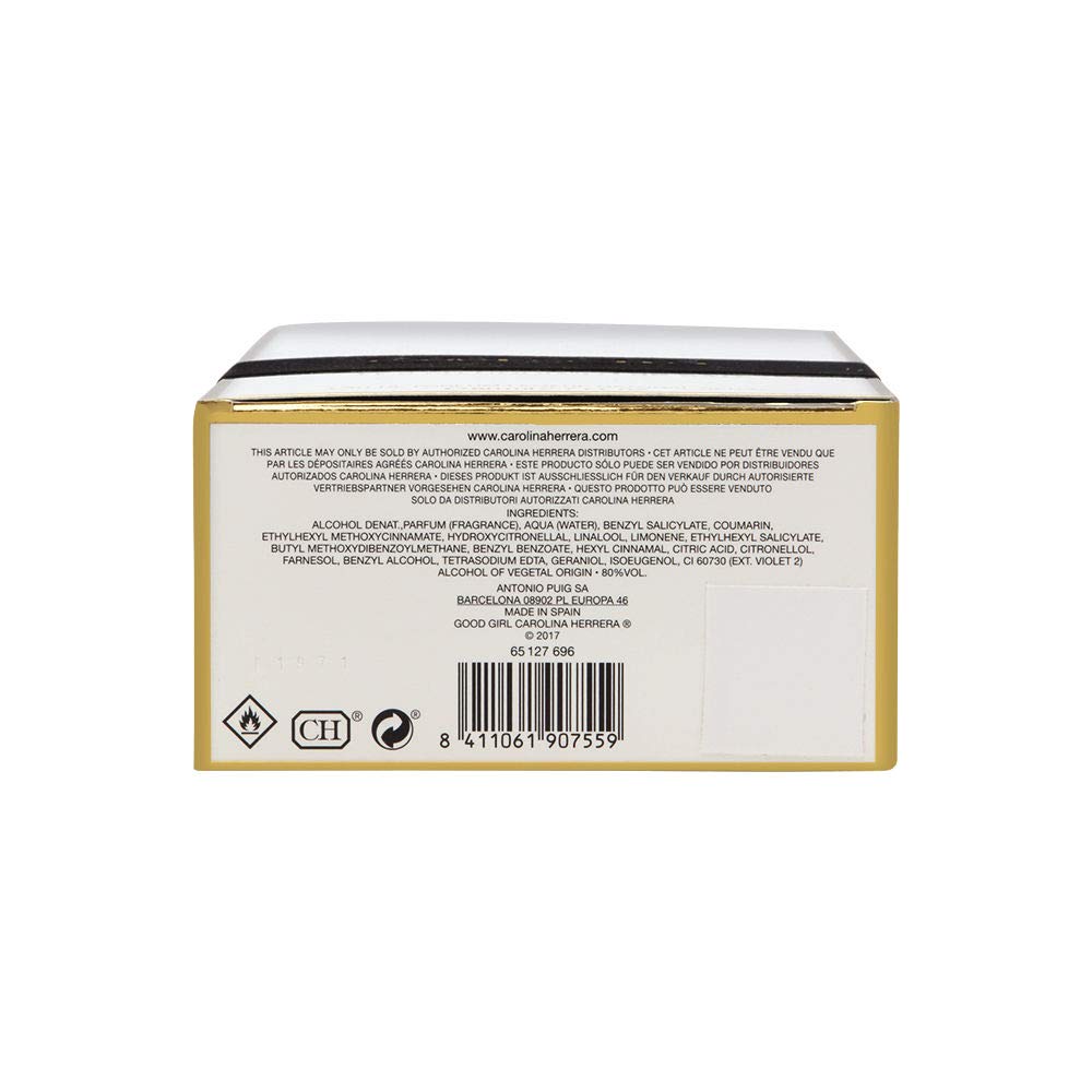 Carolina Herrera Good Girl Legère gift box packaging conveys premium appeal for special occasions.