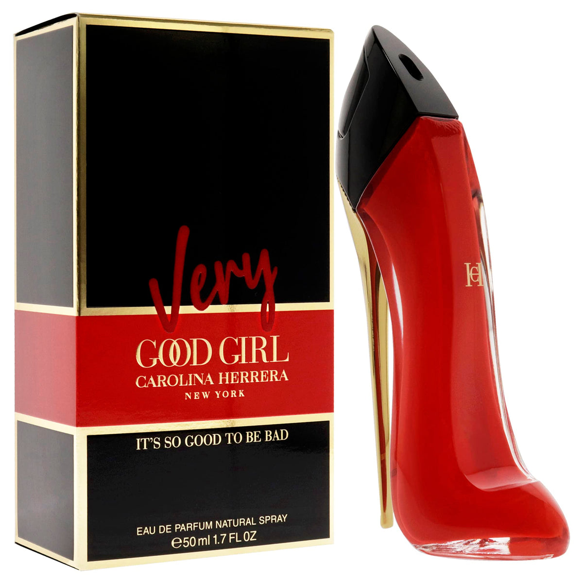 Carolina Herrera Very Good Girl EDP top notes with litchi and redcurrant create a bright, inviting scent