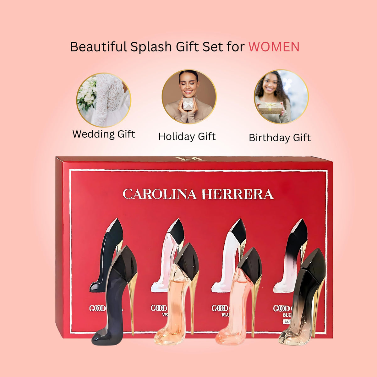 Carolina Herrera Very Good Girl mini spray bottle in bold red hue