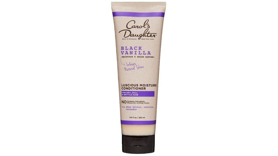 Carol's Daughter Black Vanilla Conditioner bottle pour for hydration and lavender aroma