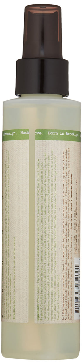 Carol's Daughter Black Vanilla Hair Sheen spray provides quick hydration for protective styles like twists.