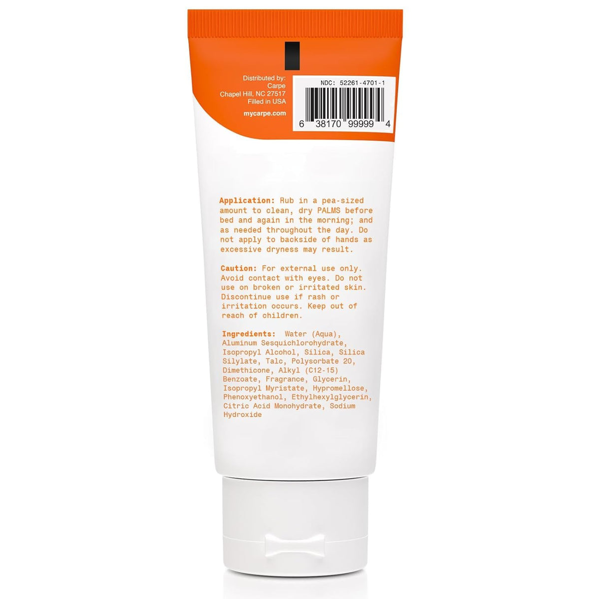 Carpe dermatologist-developed lotion backed by safety testing.