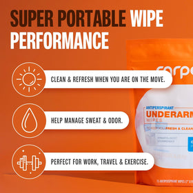 Carpe On-the-Go wipes towelette 7x9 inch for on-the-spot use.