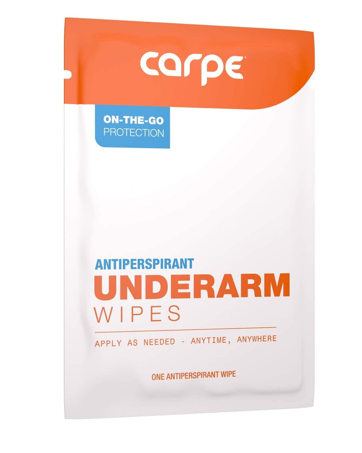 Vitamin E nourishes skin after wipe-down with Carpe On-the-Go.