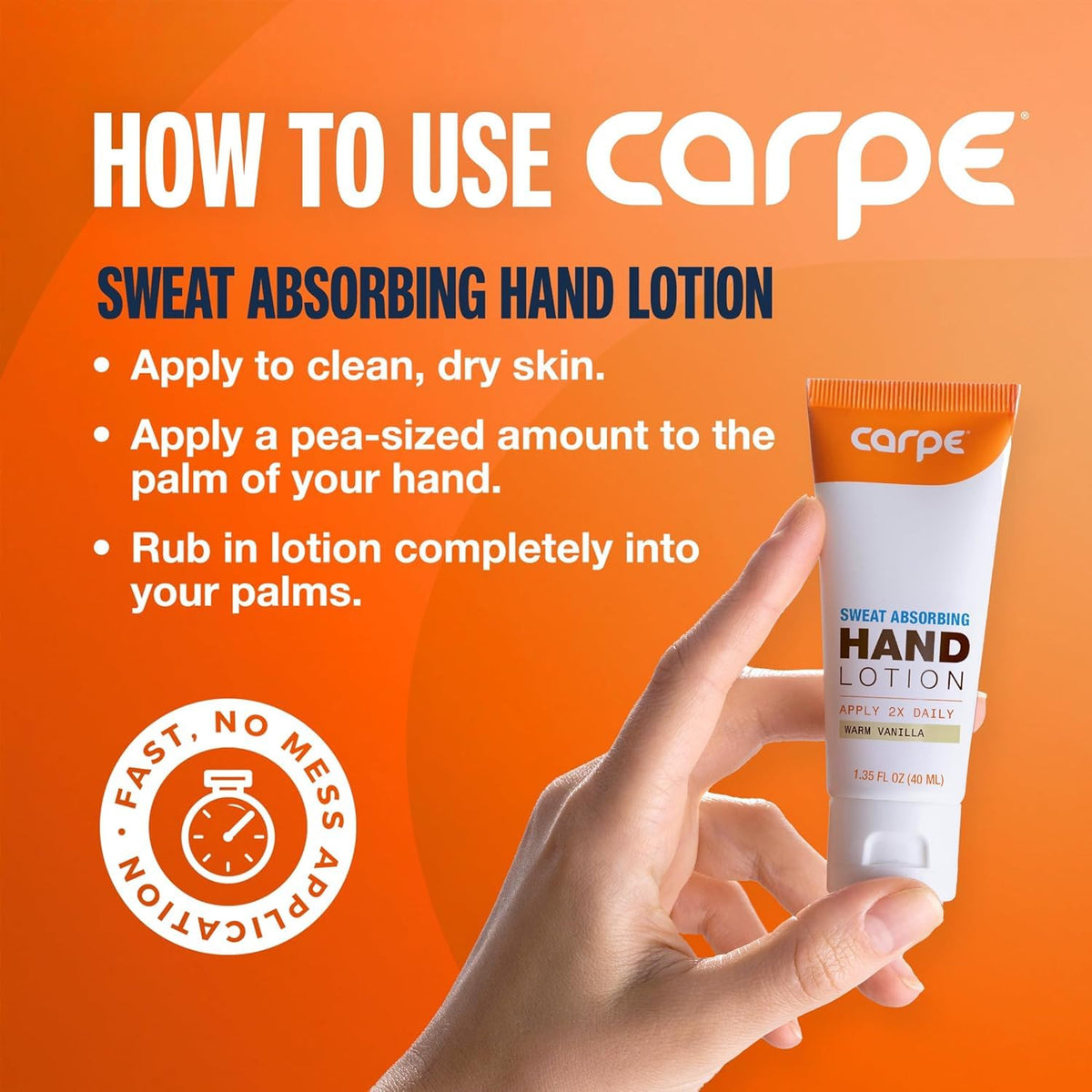Carpe skin soothing ingredients support gentle care for sensitive hands.