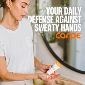Night routine with Carpe lotion to support daytime dryness