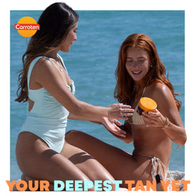 Carroten vitamins A and E provide moisture while tanning
