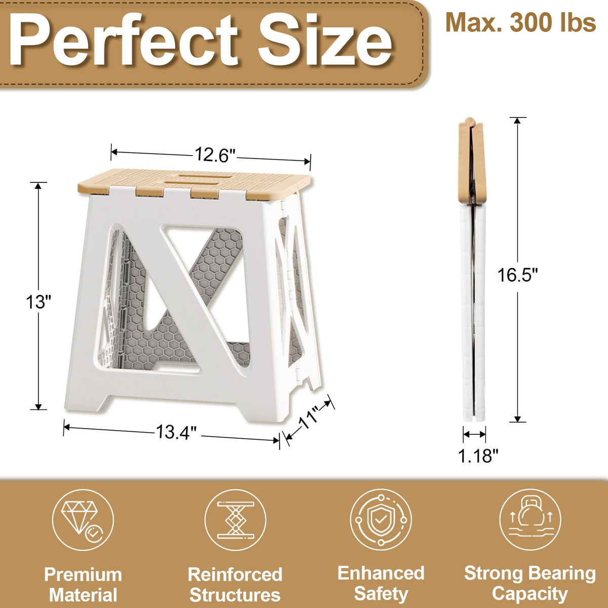 CarryEpic portable foot rest for inside shower, suitable for home and travel.