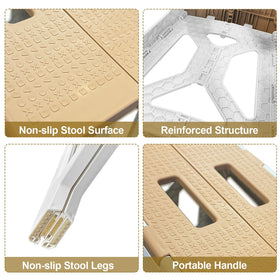 CarryEpic waterproof shower foot rest made of durable plastic for mold-free showers.