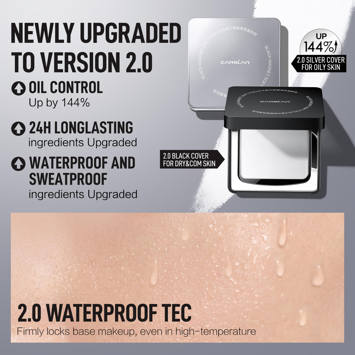 CARSLAN waterproof formula demonstrates sweat resistance during workouts and outdoor events.