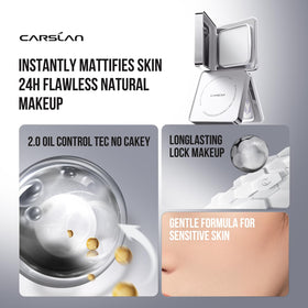 CARSLAN 2.0 waterproof sweatproof translucent powder for all-day wear and smudge resistance