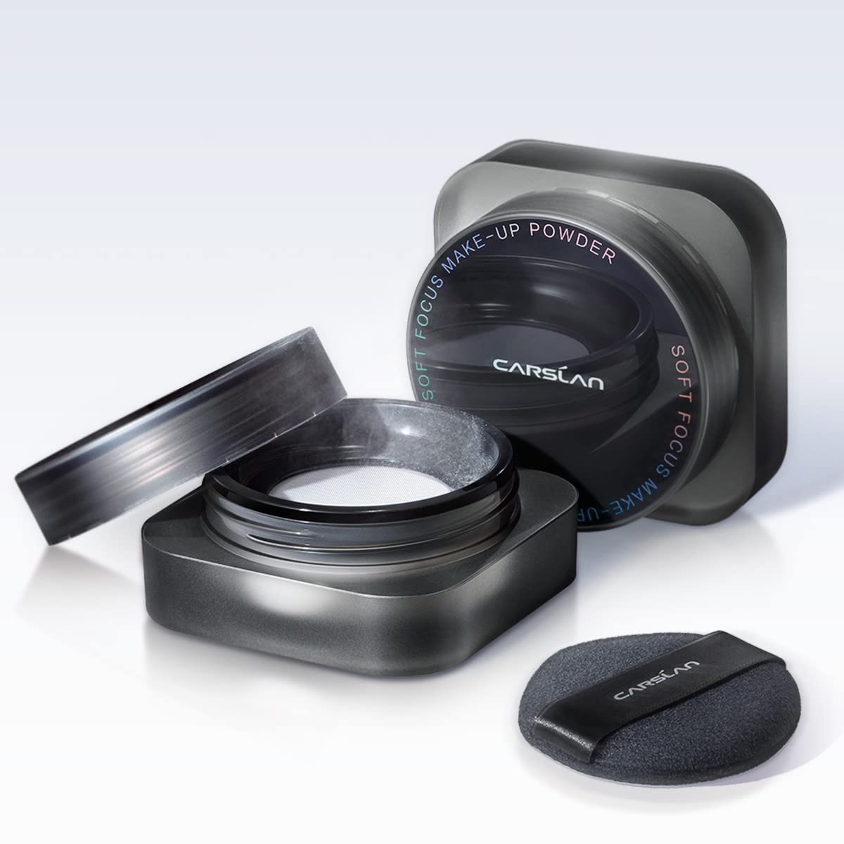 CARSLAN Soft Focus Powder label notes talc-free, skin-friendly formula