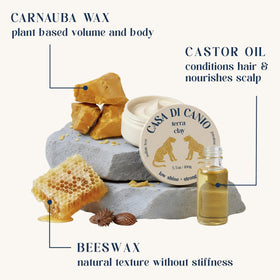 Casa Di Canio Terra Clay textured hair application for building definition.
