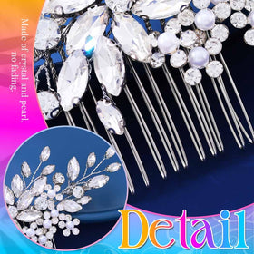 CASDRE bridal hair accessory pearl crystal detail adds refined shine