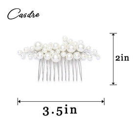 CASDRE pearl hair comb secured hairstyle for photos and celebrations
