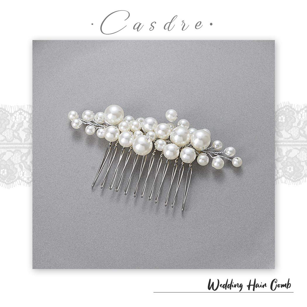 CASDRE wedding comb with veil-match styling for brides and bridesmaids