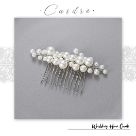 CASDRE wedding comb with veil-match styling for brides and bridesmaids