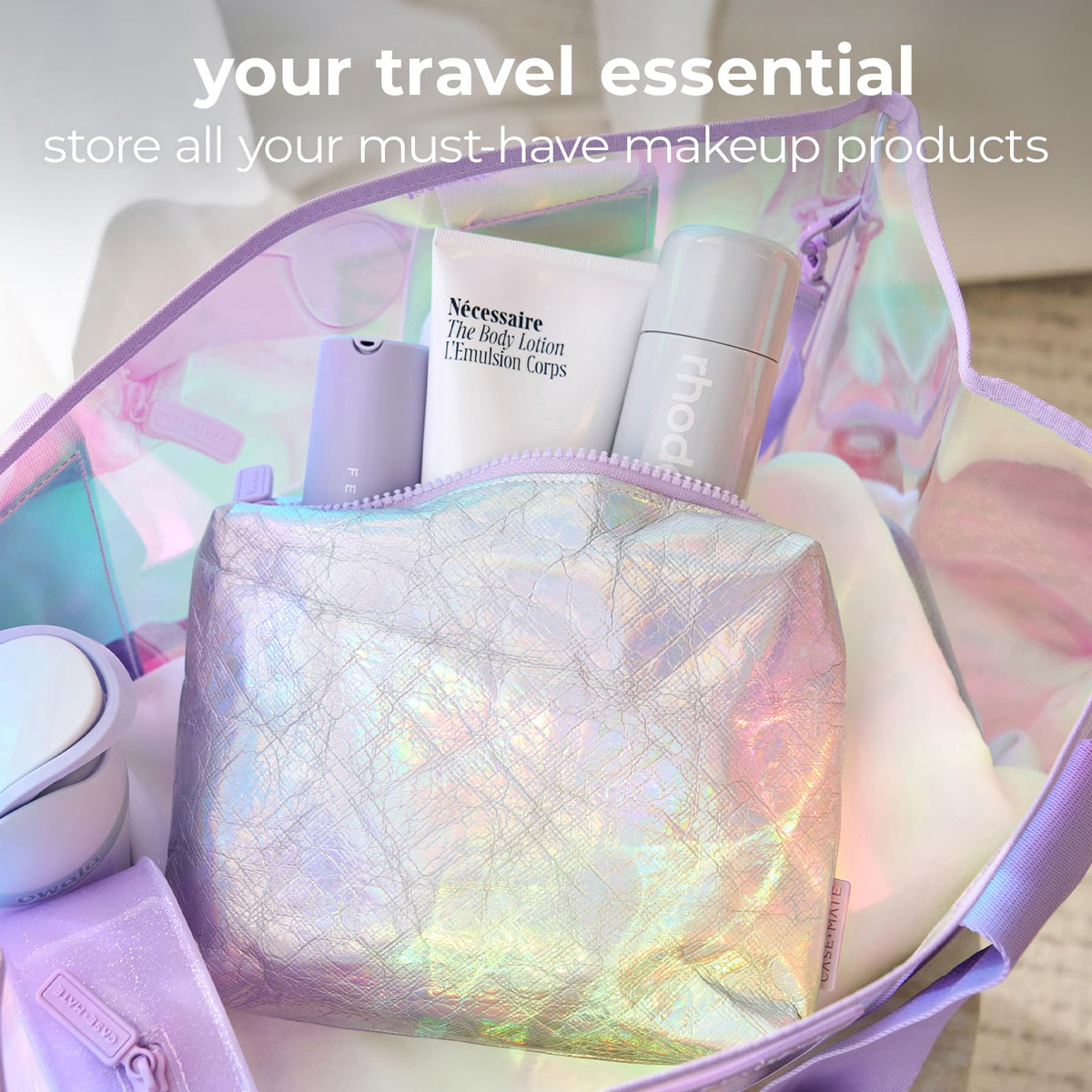 Casemate compact travel toiletries pouch fits your essential items on the go.
