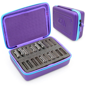 CASEMATIX Clipper blade holder with 20-slot layout for organized blade storage