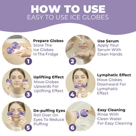 Castal Blue Ice Globes around under-eye area for swelling relief