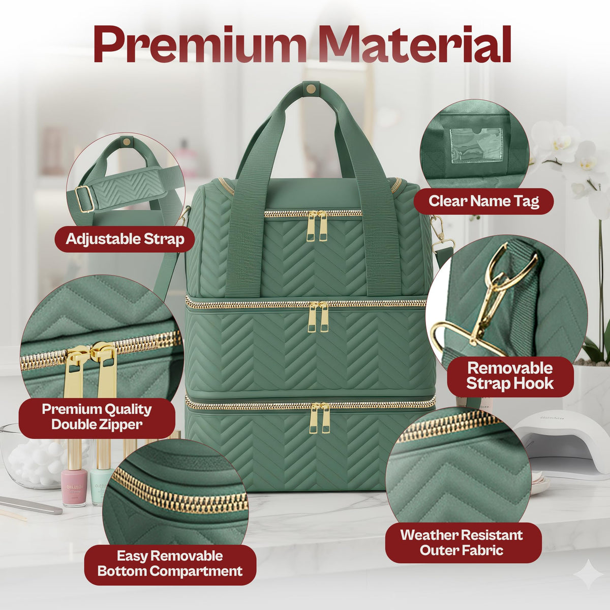 Holds up to 84 bottles with secure dividers for safe transport