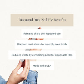 Caswell-Massey Diamond Dust Nail File polished steel core close-up