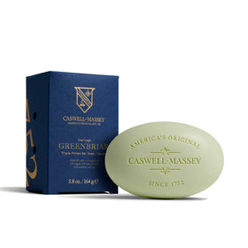 Caswell-Massey Greenbriar soap packaging, gift-ready.