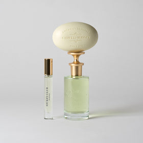 Caswell-Massey Jockey Club carnation detail highlights timeless masculine florals for versatile day or night use.