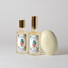 Caswell-Massey Jockey Club gift-ready packaging, ideal for gifting occasions.