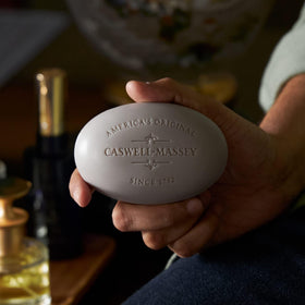 Caswell-Massey LX48 gift-ready packaging signaling premium grooming.