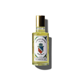 Caswell-Massey Number Six aftershave pour application for easy post-shave toning.