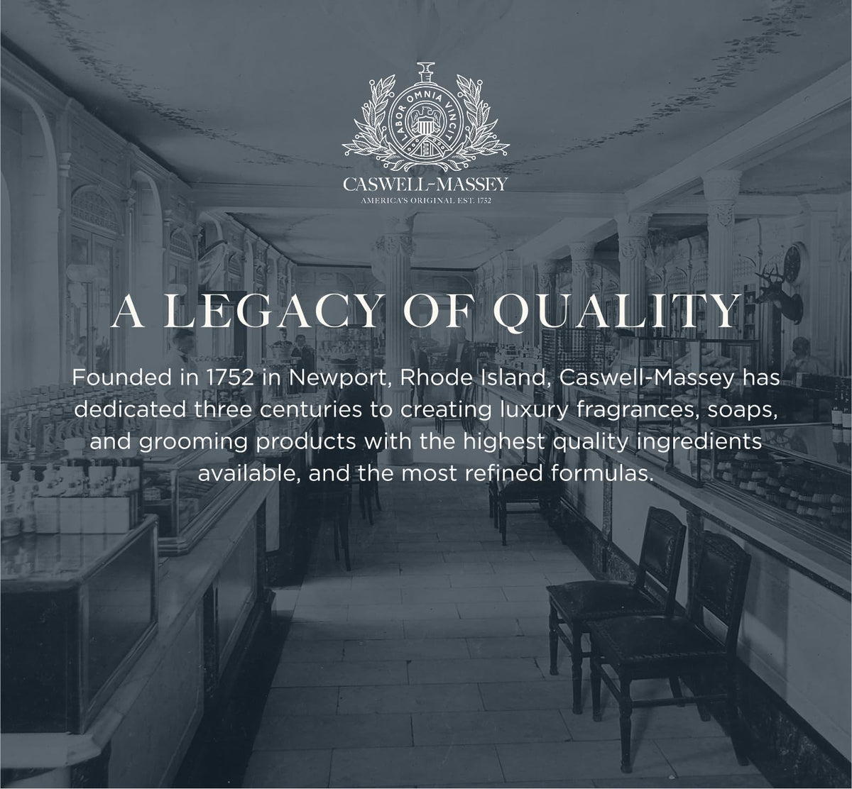 American-made stamp signals centuries of grooming craftsmanship and quality.