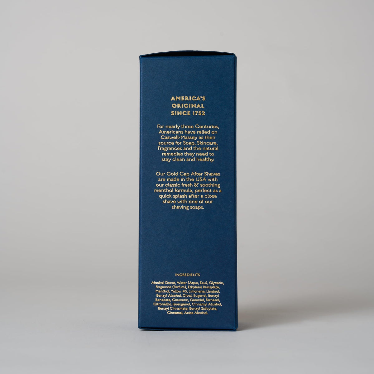 Caswell-Massey Number Six gift-ready packaging ideal for gifting a grooming staple.