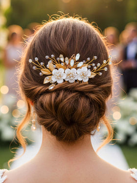 Catery bridal piece for weddings complements romantic gowns and coordinated bouquets