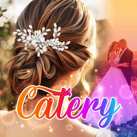 Catery elegant hair accessory for wedding in silver with timeless sparkle