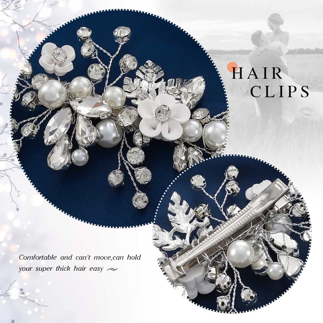 Catery rhinestone wedding clip adds radiant sparkle to bridal updos