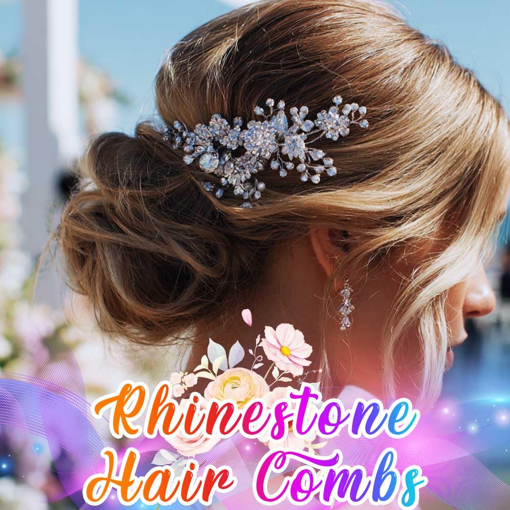 Catery silver bridal hair comb paired with formal attire for mother of the bride