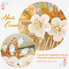 Catery wedding hair clip with rhinestones secures an updo with timeless shine