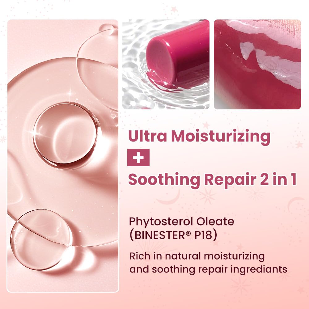 Catkin Glossy Lip Balm application swirl demonstrates easy glide and even color.