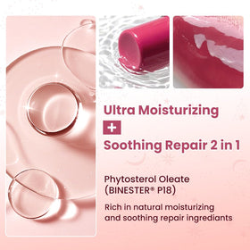 Catkin Glossy Lip Balm application swirl demonstrates easy glide and even color.