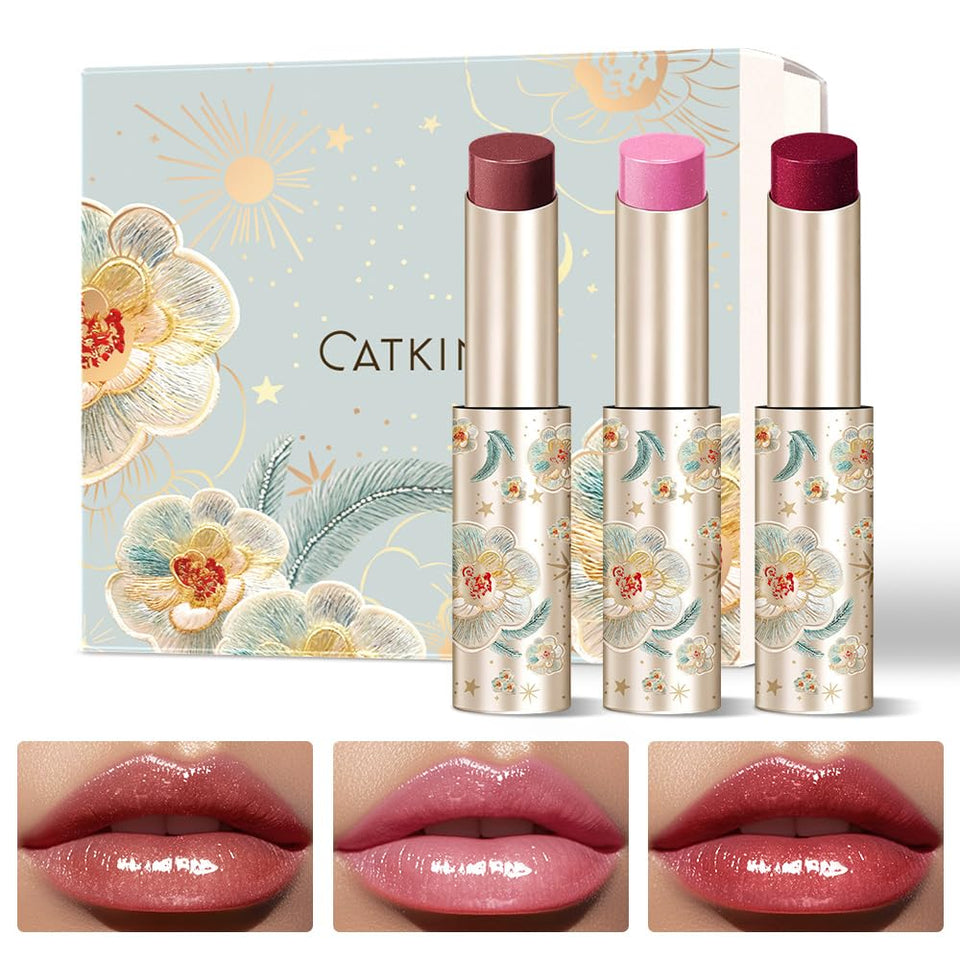 Catkin glossy lip balm gift set packaging ideal for gifting