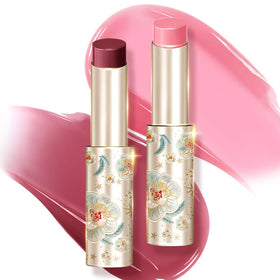 Catkin Glossy Lip Balm jar showing dewy finish and rich color